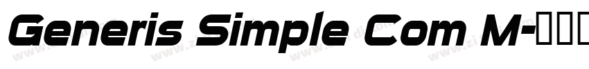 Generis Simple Com M字体转换